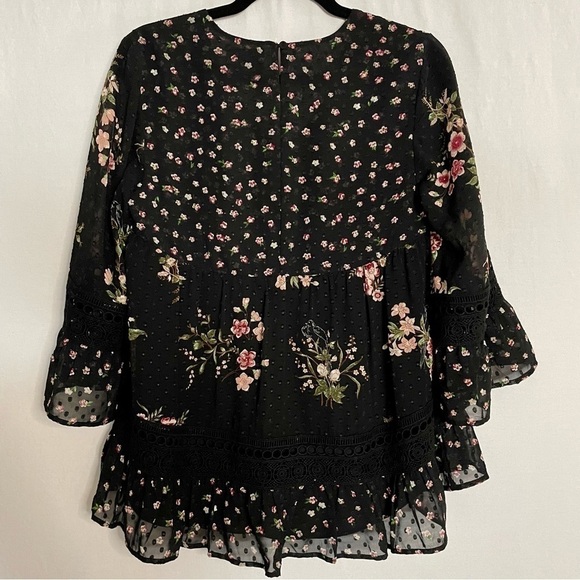 Anthropologie Maeve Steffy Boho Bell Sleeve Blouse Top - Picture 8 of 14